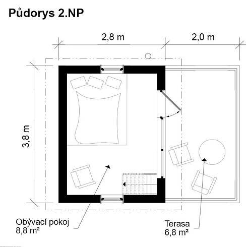 Obytná chata- plány pro stavbu Venkovský dům