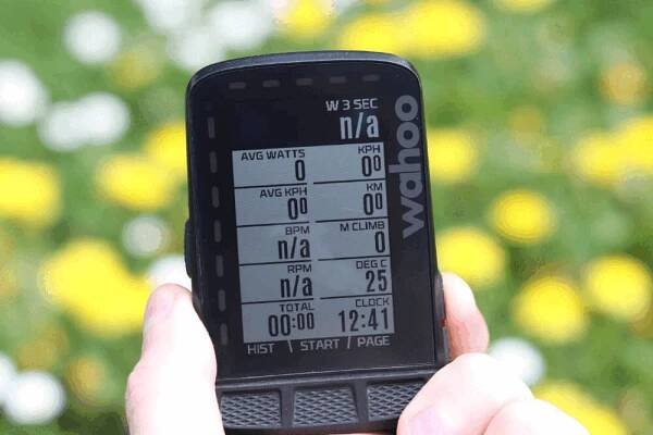 Wahoo ELEMNT ROAM zoomed data fields