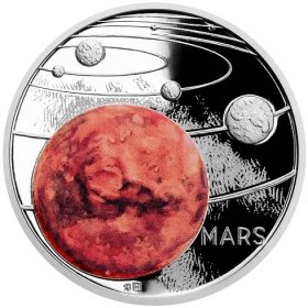 Stříbrná mince Sluneční soustava - Mars proof - Numismatika