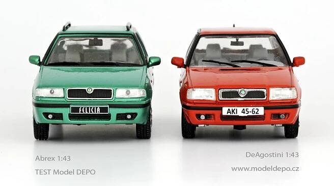 TEST: Nová řada modelů „1998 Škoda Felicia Combi – 1:43“ od Abrexu. Felicie od DeAgostini vedle nich vypadají jako hračky