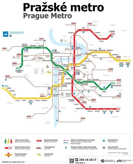 Map of Prague metro.