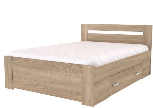 NÁBYTEK MIKULÍK s.r.o. FABIE - postel s úložným prostorem 140x200cm / 120x200cm Dekor: dub natur, Šířka pro matraci: 140cm, Úchytka: JONY