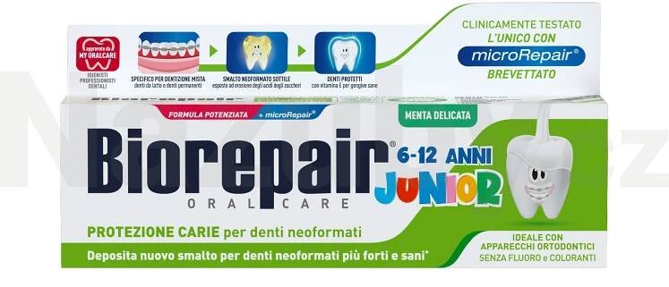 Biorepair Junior 6-12 Mint dětská zubní pasta 75 ml