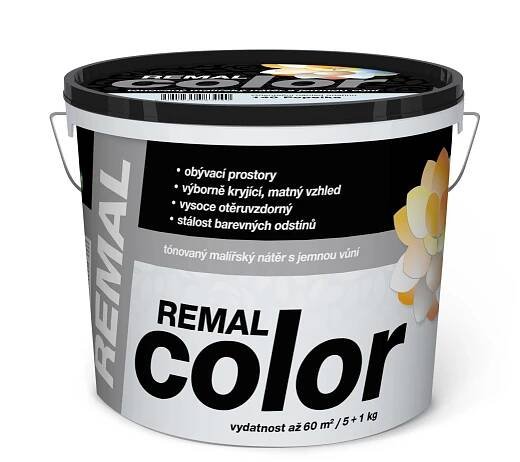REMAL Color Tónovaný malířský nátěr s jemnou vůní, 140 Popelka, 5 + 1 kg nakoupit u OBI