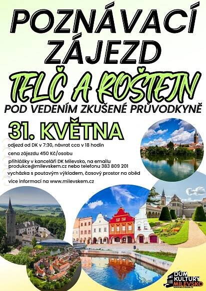 Plakát OBSAZENO - Poznávací zájezd Telč & Roštejn