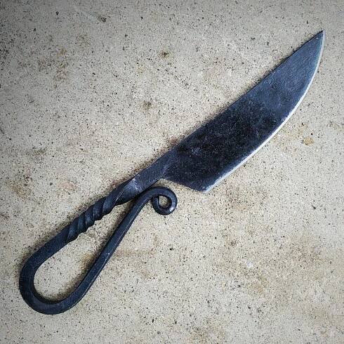 Slide 1 for Twisted Iron Athame, Ritual Knife, Occult Items