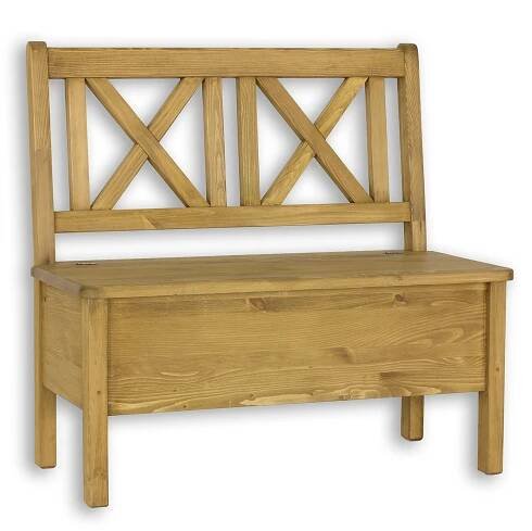 Drewmax NR702 lavice 100x53 cm masiv borovice rustikal (Voskovaný borovicový nábytek)