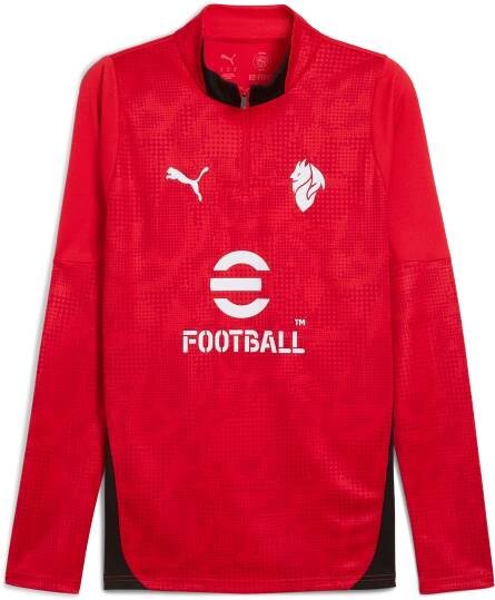 Pánské tričko s dlouhým rukávem a čtvrtinovým zipem Puma AC Milan