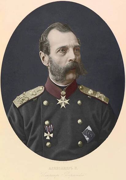 Alexandr II. Nikolajevič (29. dubna 1818 Moskva – 13. března 1881 Zimní palác, Petrohrad) byl předpředposlední ruský car, který vládl v letech 1855-1881. Pocházel z rodu Romanov-Holstein-Gottorp. Za jeho vlády došlo k částečné liberalizaci ruského samoděržaví. ▬ Narodil se 29. dubna 1818 jako syn cara Mikuláše I. a jeho manželky Alexandry Fjodorovny, původem pruské princezny, dcery pruského krále Fridricha Viléma III. V mládí se Alexandru II. dostalo dobrého vzdělání – hovořil několika jazyky, byl vzdělán v oblasti práv, politických věd i ve vojenských záležitostech. Na ruský carský trůn pak Alexandr II. Nikolajevič usedl v roce 1855 po otcově smrti. ▬ Na jaře roku 1867 pak Alexandr II. prodal Aljašku Spojeným státům americkým za 7,2 mil. dolarů, tj. 5 centů za hektar (v přibližném přepočtu 126 miliónů dolarů v roce 2022). 