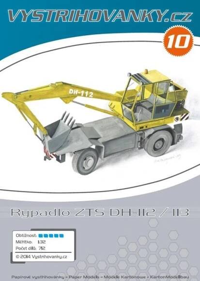 Vystřihovánky.cz - rypadlo ZTS DH-112/113  1/32 - Modelářství