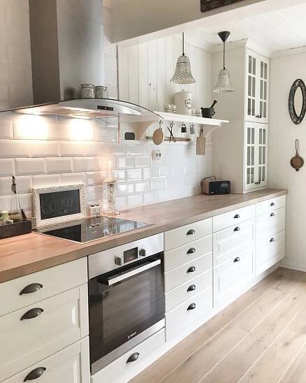 the kitchen is clean and ready to be used as an appliance for cooking