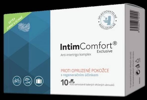 Intim Comfort anti-intertrigo balsám kapesníčky 10 ks
