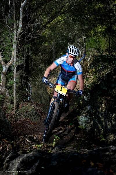 Photograph of the late Shawn Smith racing his mountain bike at Hailes Trails in the South East Regional Championship series in Newberry Fl.