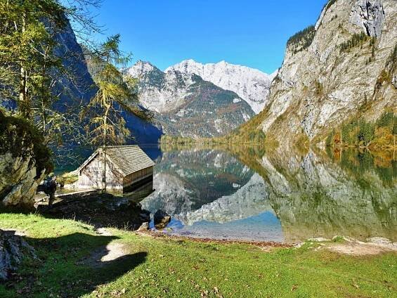 Trek od jezera Königsee na plošinu Steinernes Meer