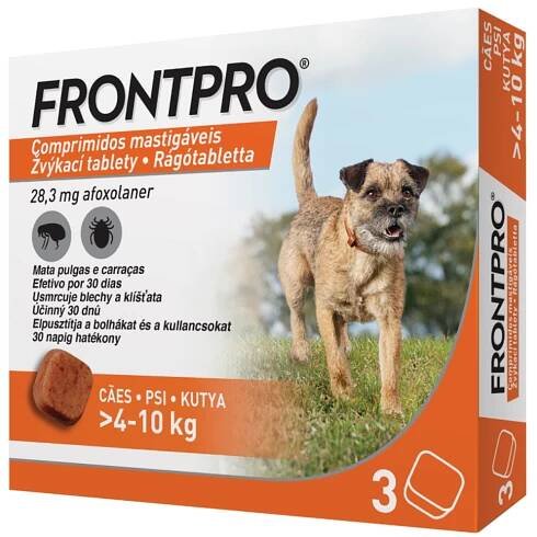 FRONTPRO® antiparazitární žvýkací tablety pro psy (4-10 kg) 28,3 mg 3 kusy