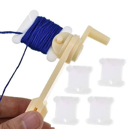 Plastové cívky Cívka Navíječ nití Držák křížového stehu Organizér na vyšívací niti Příslušenství pro šití DIY Craft
