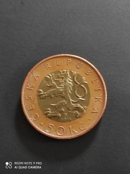 Vzácná mince - 50 Kč rok 2016 , stav lepší než na fotu, nečištěná - Numismatika