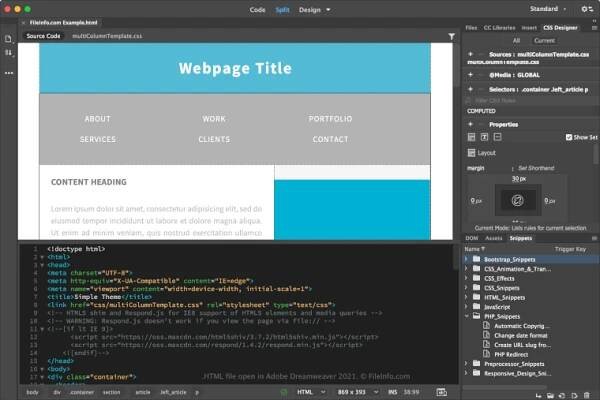HTML File Screenshot