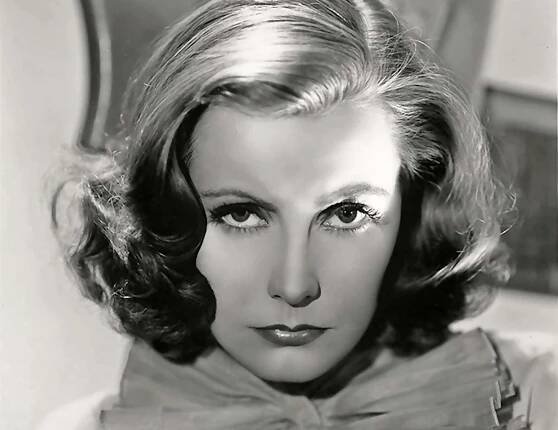 Greta Garbo in lace top 