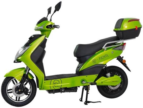 Elektroskútr RACCEWAY® E-FICHTL®, sv.zelený-metalický s baterií 20Ah