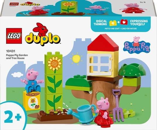 LEGO® DUPLO® 10431 Prasátko Peppa – zahrada a dům na stromě