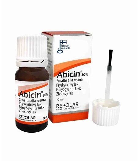 Repolar Abicin 30% pryskyřicový lak proti plísňovým infekcím nehtů 10 ml - MJ-KrasaZdravi.cz