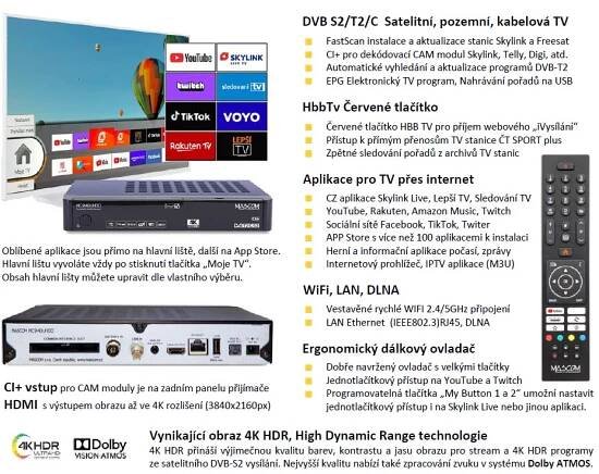 Mascom MC9140, DVB S2+T2+C, HBB TV, IPTV, WIFI, 4K UHD - Resat CZ s.r.o.