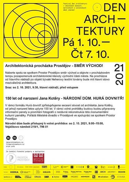 Den architektury - v Prostějově v sobotu 2. 10. 2021 - Hanácký Jeruzalém