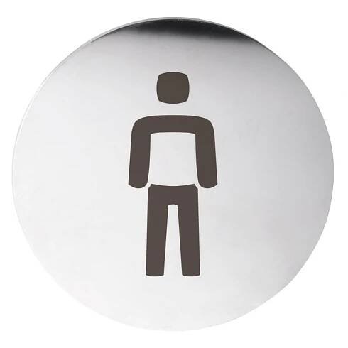 Sapho Cedule WC páni, Ø 75mm, nerez mat