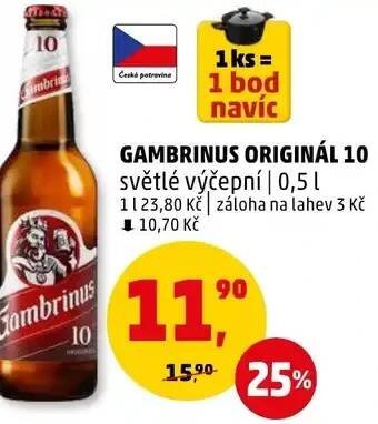 Penny Market GAMBRINUS ORIGINÁL 10 nabídka