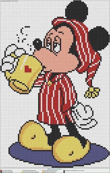 Mickey Mouse Café en punto de cruz | Punto de cruz disney, Punto de cruz, Esquemas punto de cruz