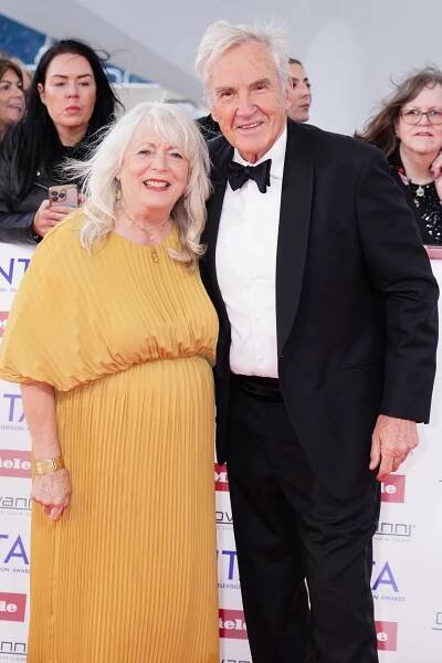 Alison Steadman and Larry Lamb at the National Television Awards.