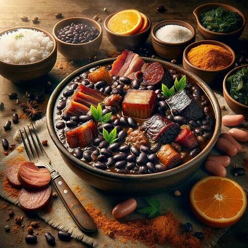 Feijoada: Brazilian Black Bean Stew with Pork