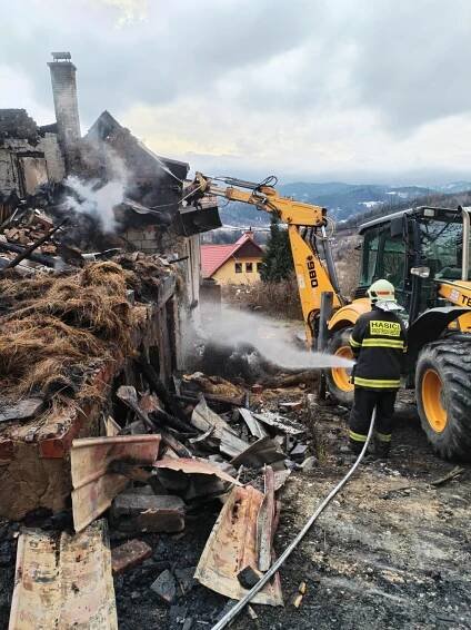 SDH Prostřední Bečva - 5.1.2025 Požár rodinného domu - Prostřední Bečva