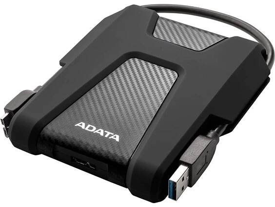 ADATA Externí HDD 1TB 2,5" USB 3.1 AHD680, černý (gumový, nárazu odolný)