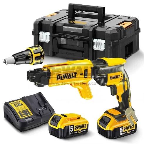 DeWALT DCF620P2K bezuhlíkový aku šroubovák na sádrokarton XR 18V LiIon 2x 5 Ah
