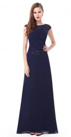 dlouhé tmavě modré společenské šaty pro matku nevěsty XXL - Hollywood Style  E-Shop - plesové a svatební šaty
