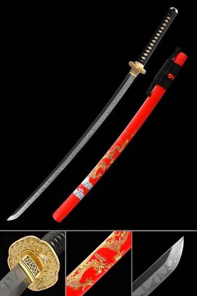 Red Katana - Samurai sword, Handmade katana sword for Sale