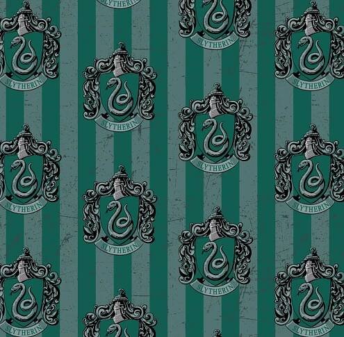 Bavlnená látka Harry Potter - Slytherin (Slizolin)