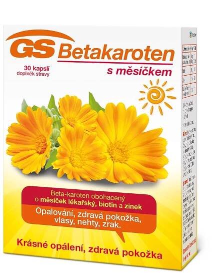 Doplněk stravy Betakaroten s měsíčkem GS