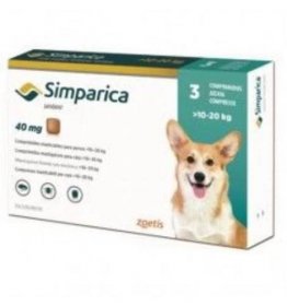 Simparica 40mg Chewable Tablets For Dogs >10-20 kg (22-44 lbs)