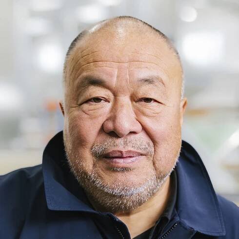 close up portrait of Ai Weiwei