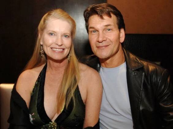 Lisa Niemi and Patrick Swayze smiling