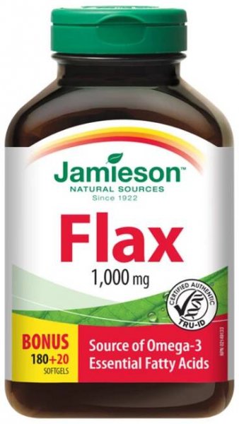 JAMIESON Flax Omega-3 1000mg lněný olej cps.200