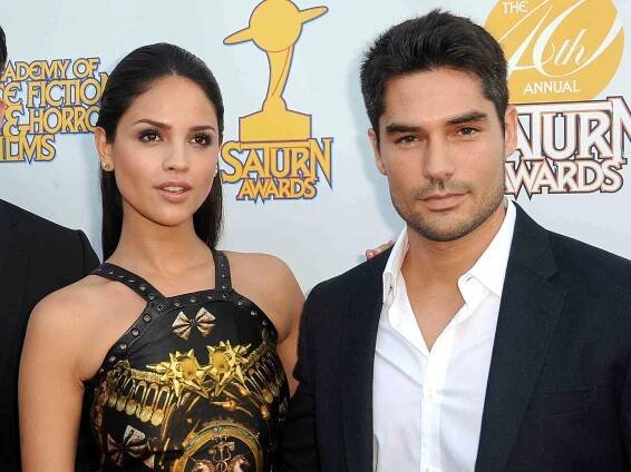 Eiza Gonzalez and D.J. Cotrona arrive for the 40th Annual Saturn Awards on June 26, 2014 in Burbank, California.