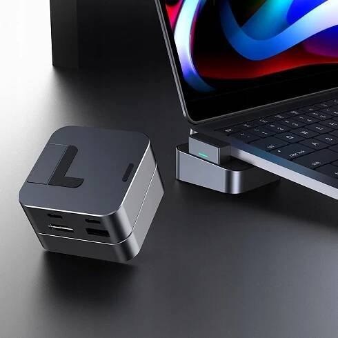 2v1 Podstavec Adaptér HUB 3x USB-C LAN 3x USB HDMI pro Apple MacBook Pro Váha výrobku včetně jednotkového obalu 0.15 kg