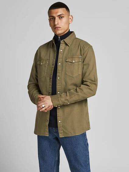 JACK & JONES Klasický střih Košile 'Sheridan' – zelená: přední strana