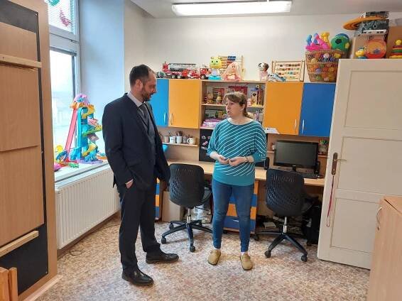 Návštěva starosty v Domově pro matky s dětmi v Políkně