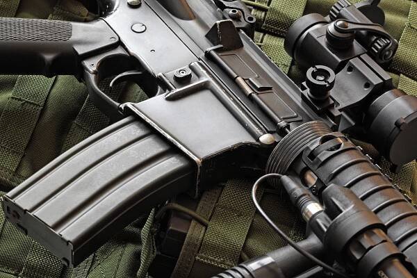 An AR-15 rifle