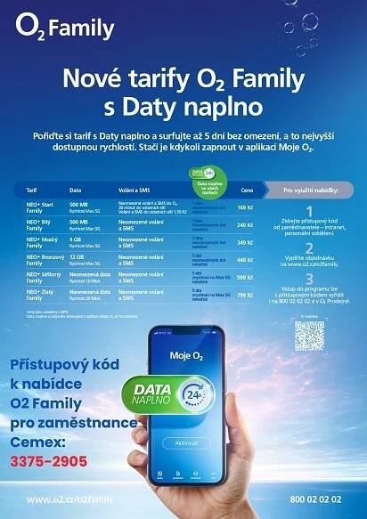 Nabídka O2 Family pro zaměstnance a jejich rodiny – infowebcx.cz